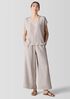Textured Silk Jacquard Wide-Leg Pant