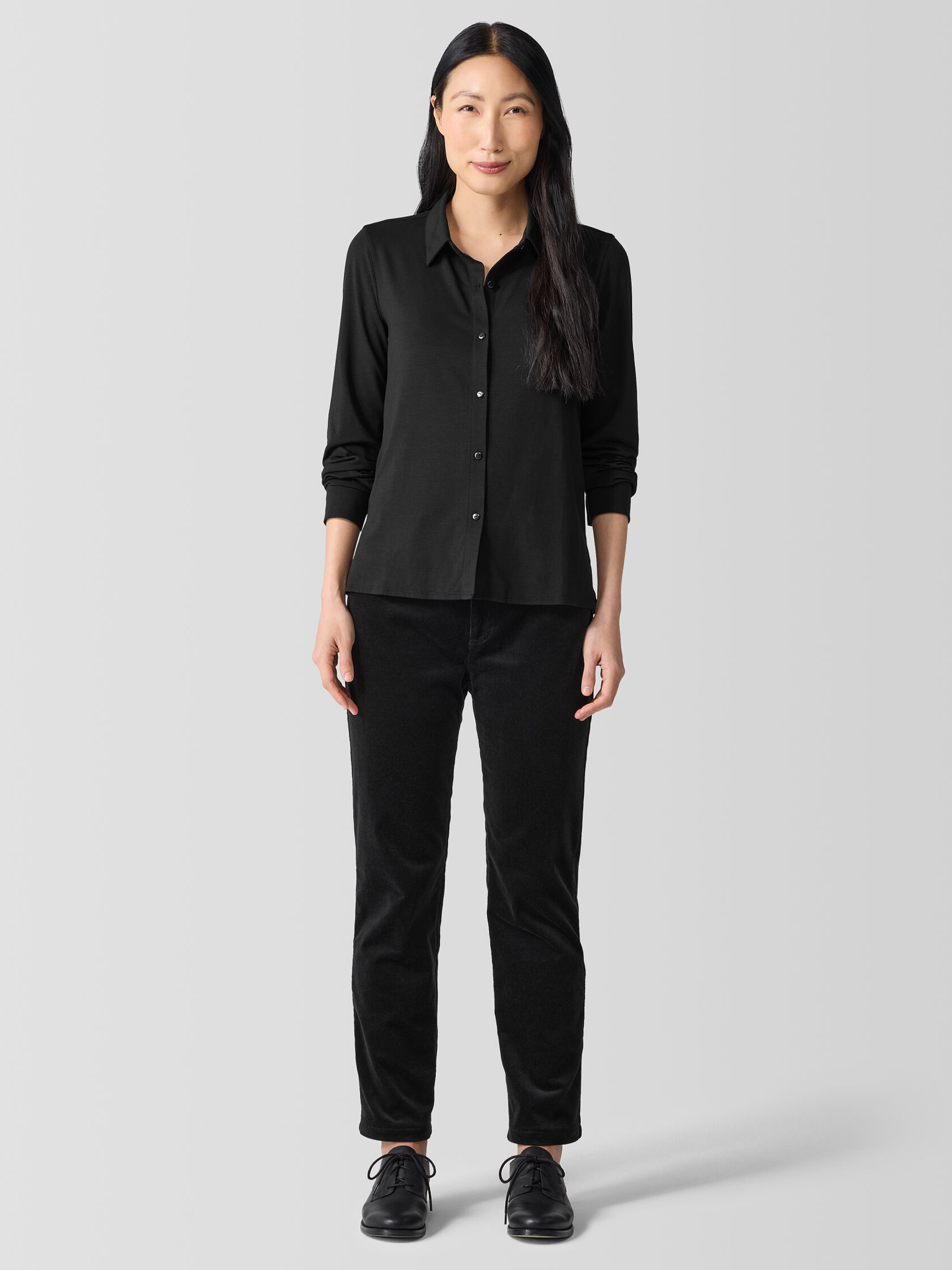 Organic Cotton Stretch Corduroy Straight Pant