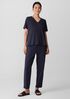 Organic Cotton Slubby Jersey V-Neck Tee