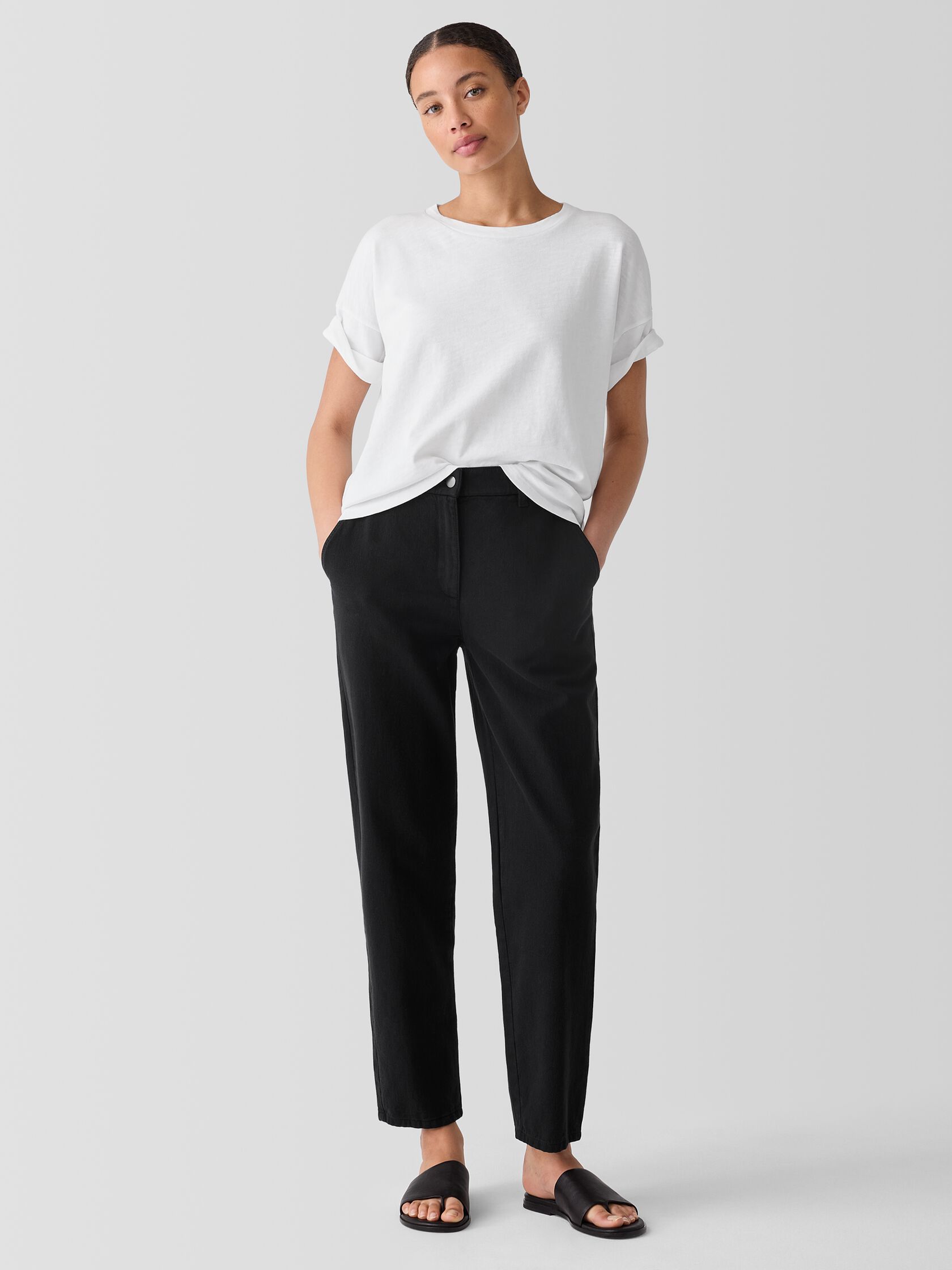 Garment-Dyed Utility Organic Cotton Tapered Pant