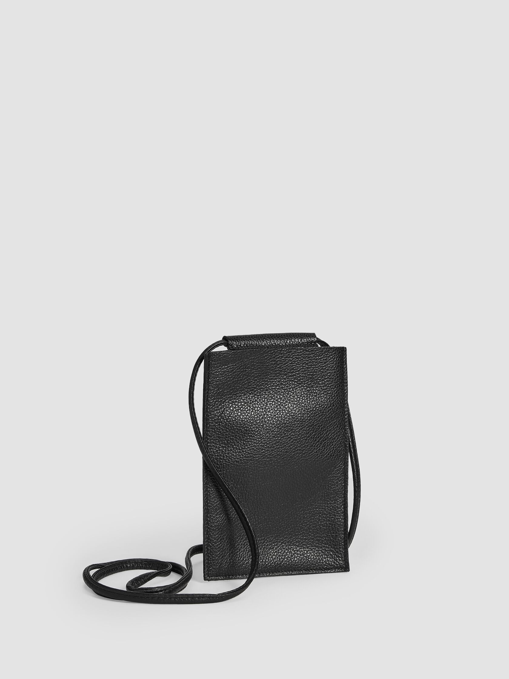 Textured Italian Leather Phone Pouch