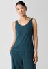 Stretch Silk Jersey Scoop Neck Tank