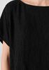 Woven Plissé Dolman Sleeve Top