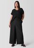 Textured Silk Jacquard Wide-Leg Pant