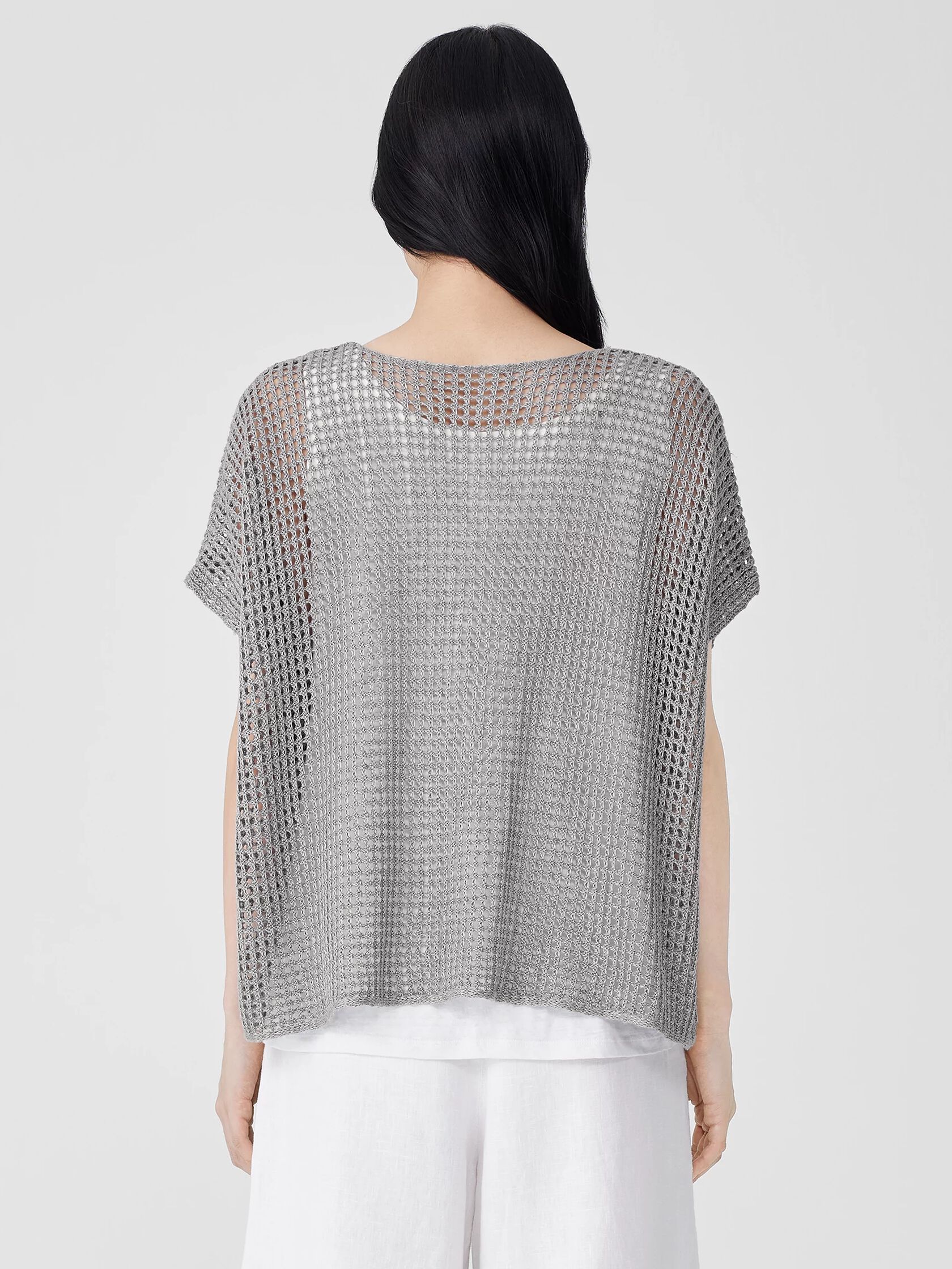 Organic Linen Délavé Bateau Neck Top