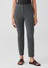 Cotton Blend Ponte High-Waisted Slim Pant