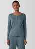 Organic Cotton Interlock Henley Sleep Top