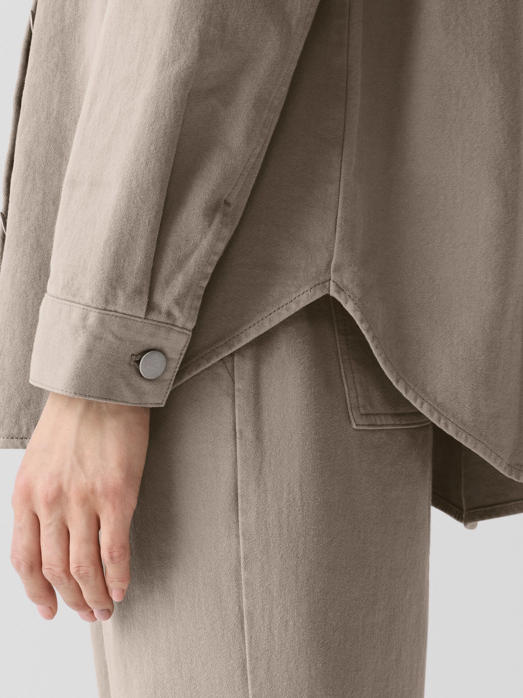 Garment-Dyed Utility Organic Cotton Shirt Jacket