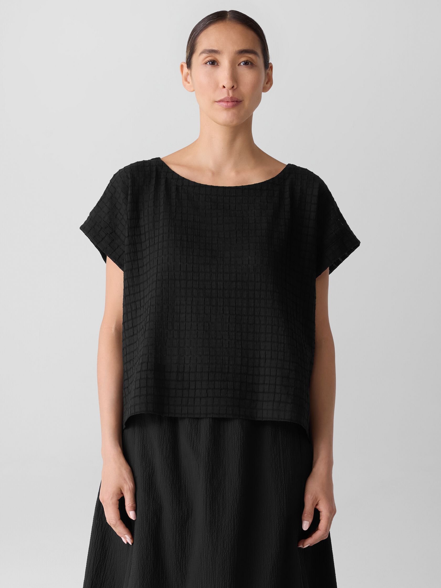 Organic Cotton Voile Box Square Top