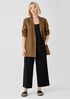 Cotton Blend Ponte Wide-Leg Pant