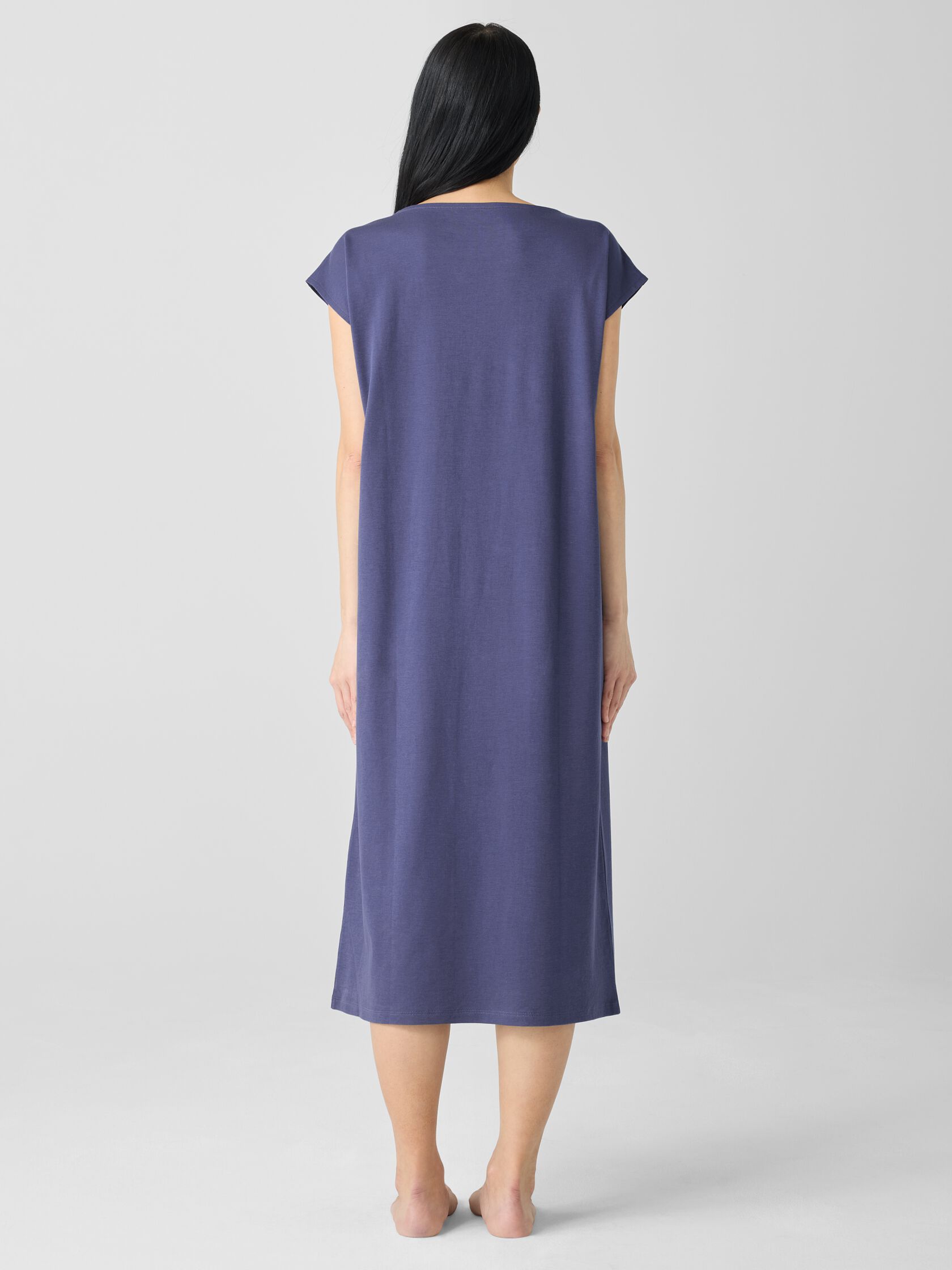 Organic Cotton Interlock Ballet Neck Sleep Dress