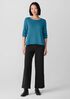 Peruvian Cotton Blend Bateau Neck Top