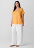 Organic Cotton Slubby Jersey V-Neck Tee