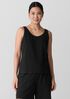 Pima Cotton Stretch Jersey Scoop Neck Tank