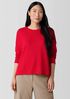 Organic Linen Cotton Cord Crew Neck Top