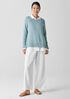 Organic Linen Cotton Slub Crew Neck Top