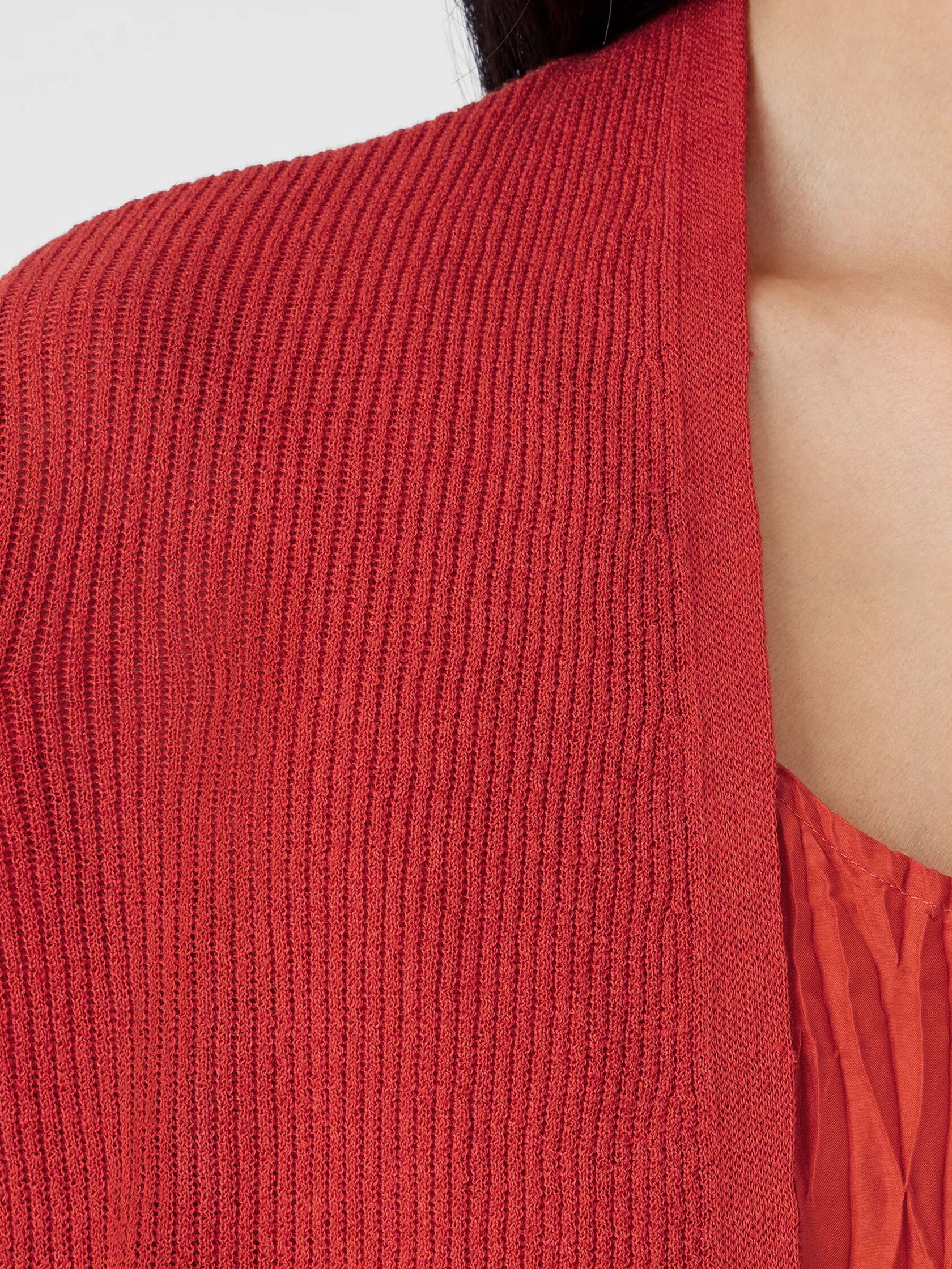 Organic Linen Cotton Airy Tuck Cropped Cardigan