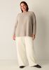 Cashmere Silk Boucle Bliss Crew Neck Long Top