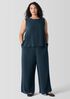Silk Georgette Crepe Wide-Leg Pant