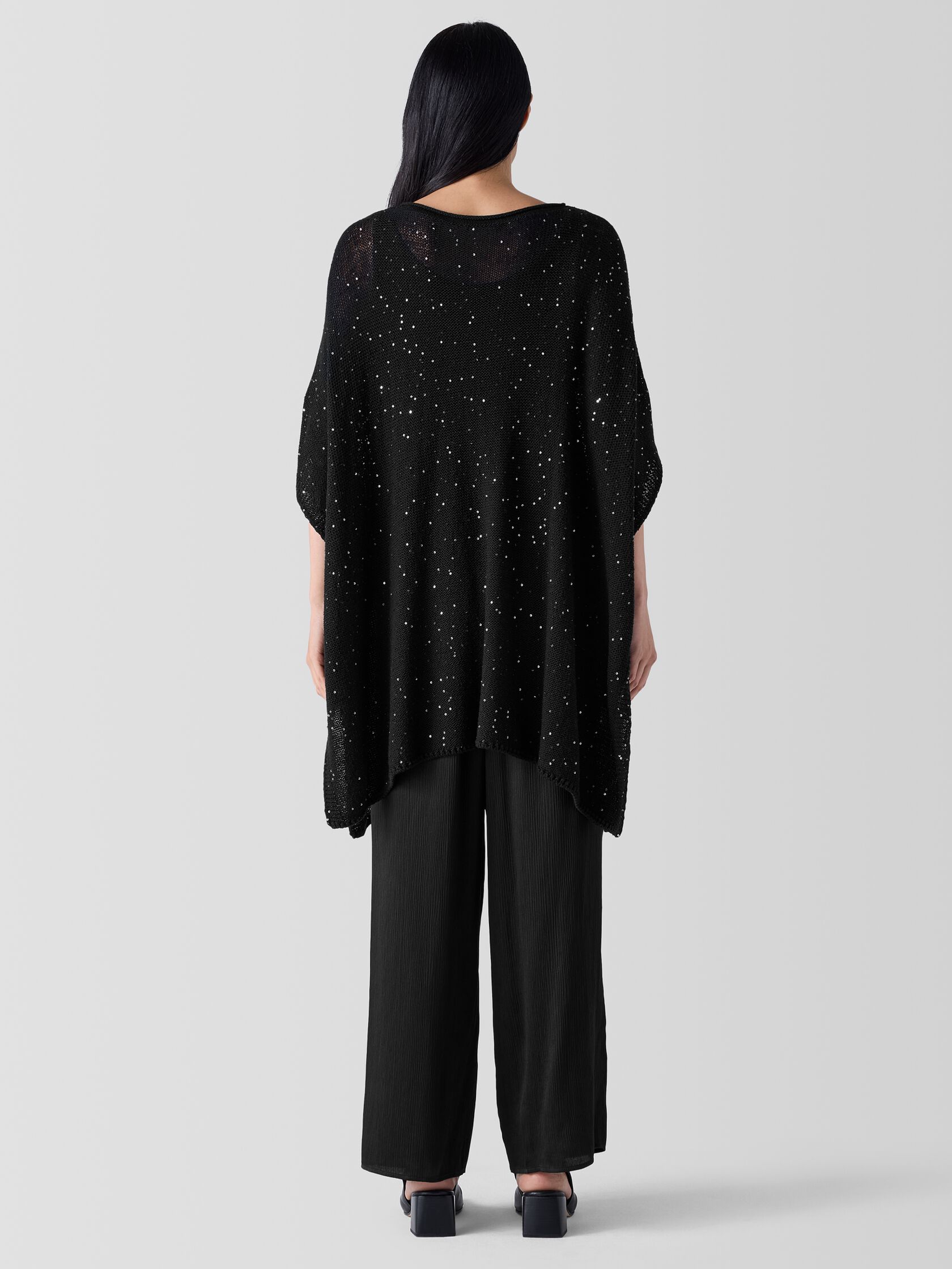 Merino Sequin Poncho