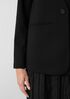 Cotton Blend Ponte V-Neck Blazer