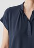 Fine Jersey Band Collar Top