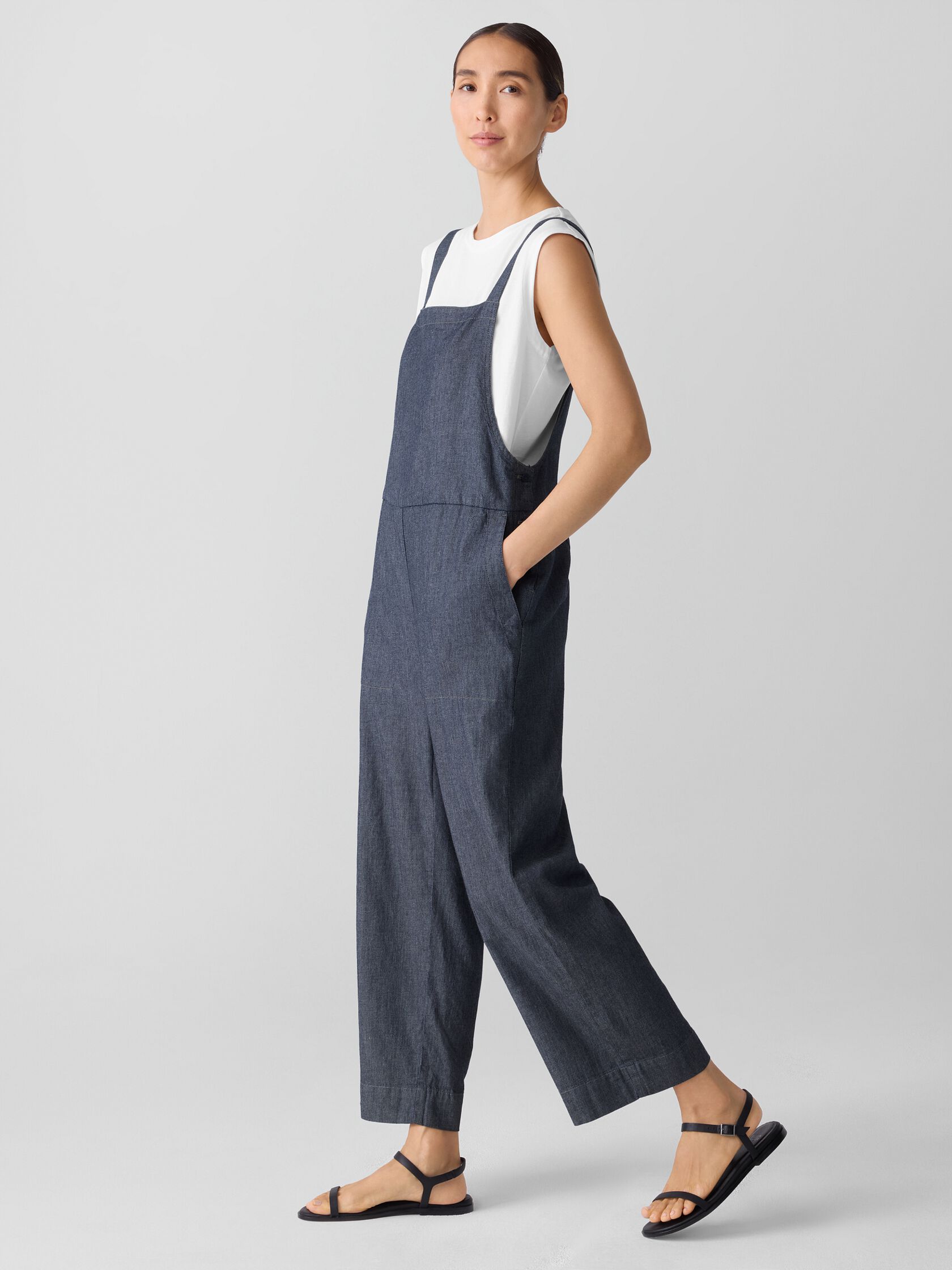 Airy Organic Cotton Twill Overalls