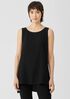 System Silk Georgette Crepe Bateau Neck Shell