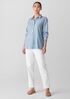 Airy Organic Cotton Twill Classic Collar Shirt