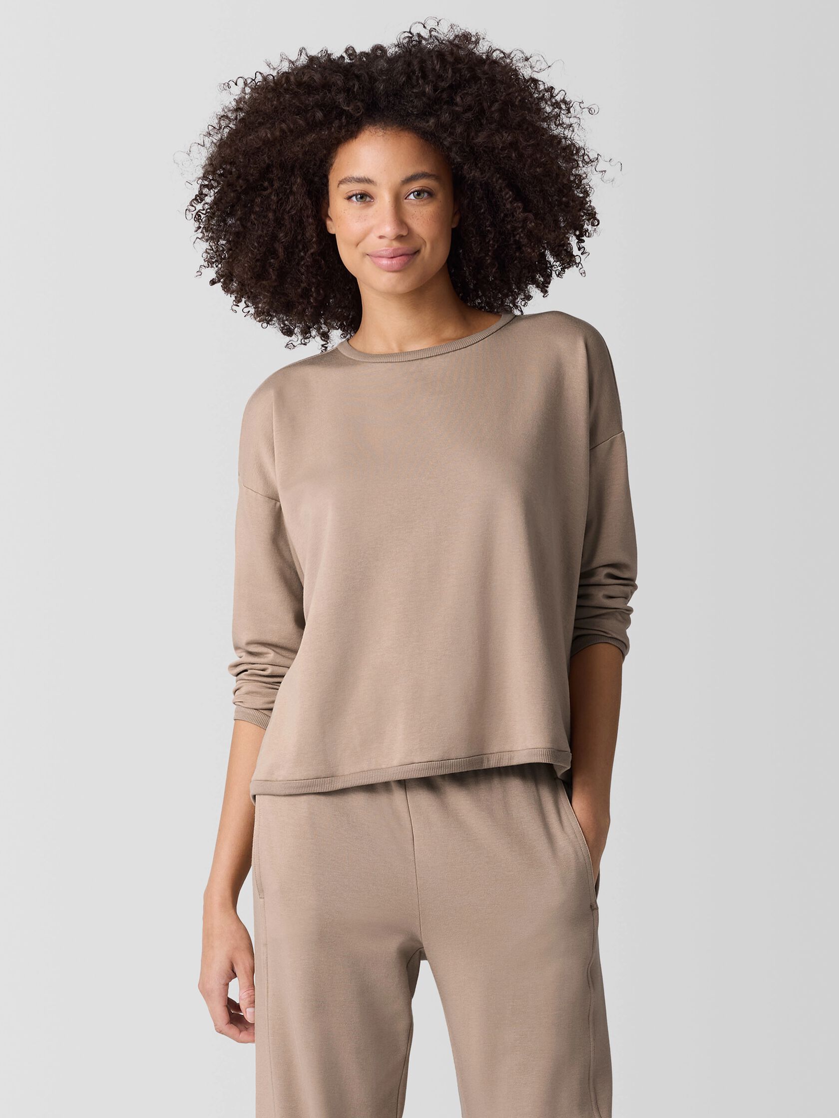 Cozy Brushed Terry Hug Box-Top