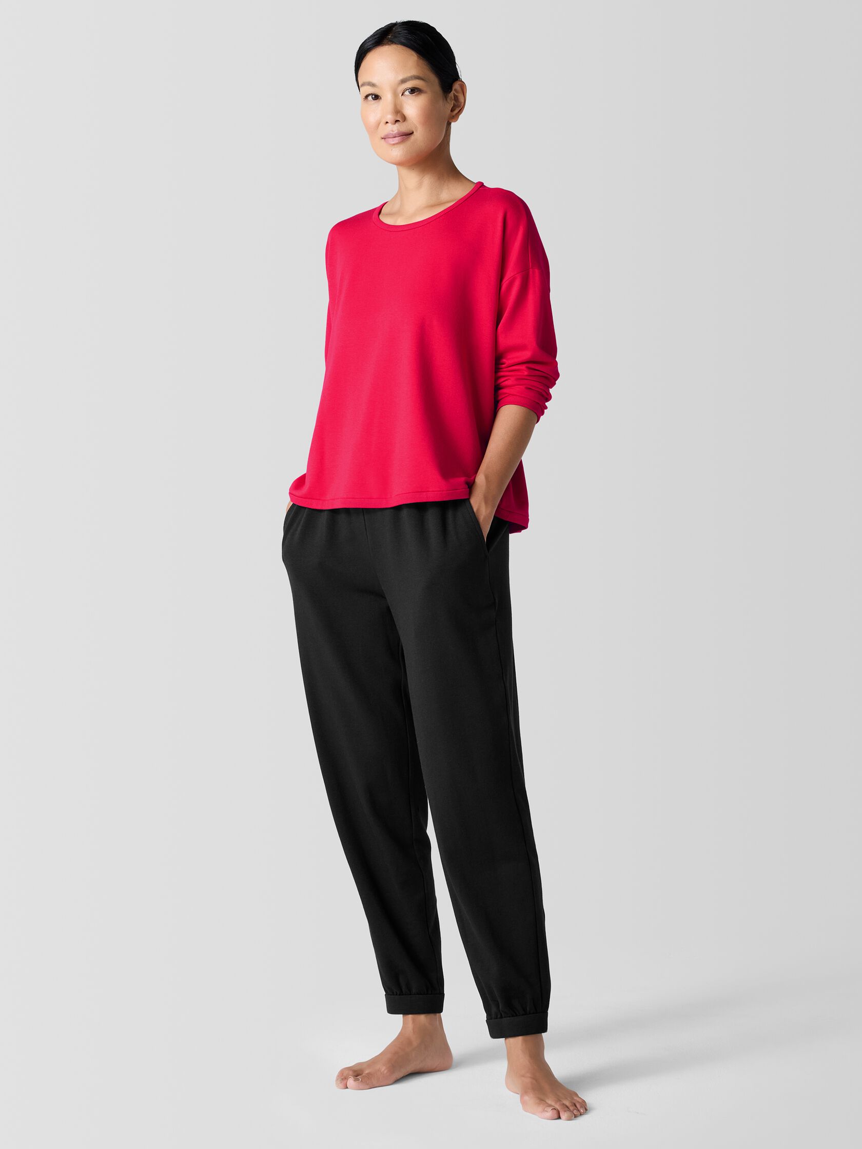 Cozy Brushed Terry Hug Box-Top
