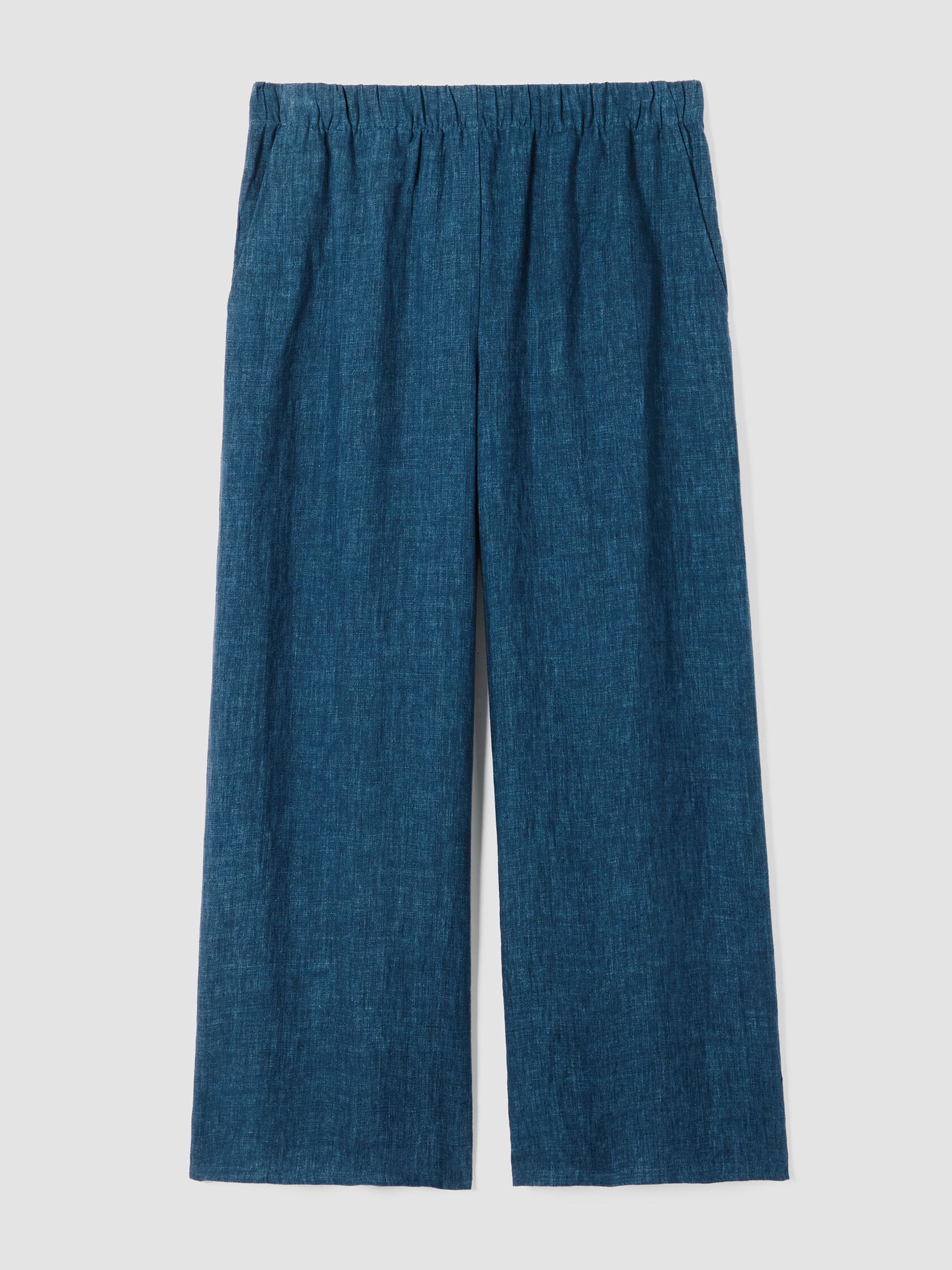 Washed Organic Linen Délavé Wide-Leg Pant