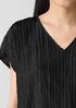 Textured Silk Jacquard V-Neck Top