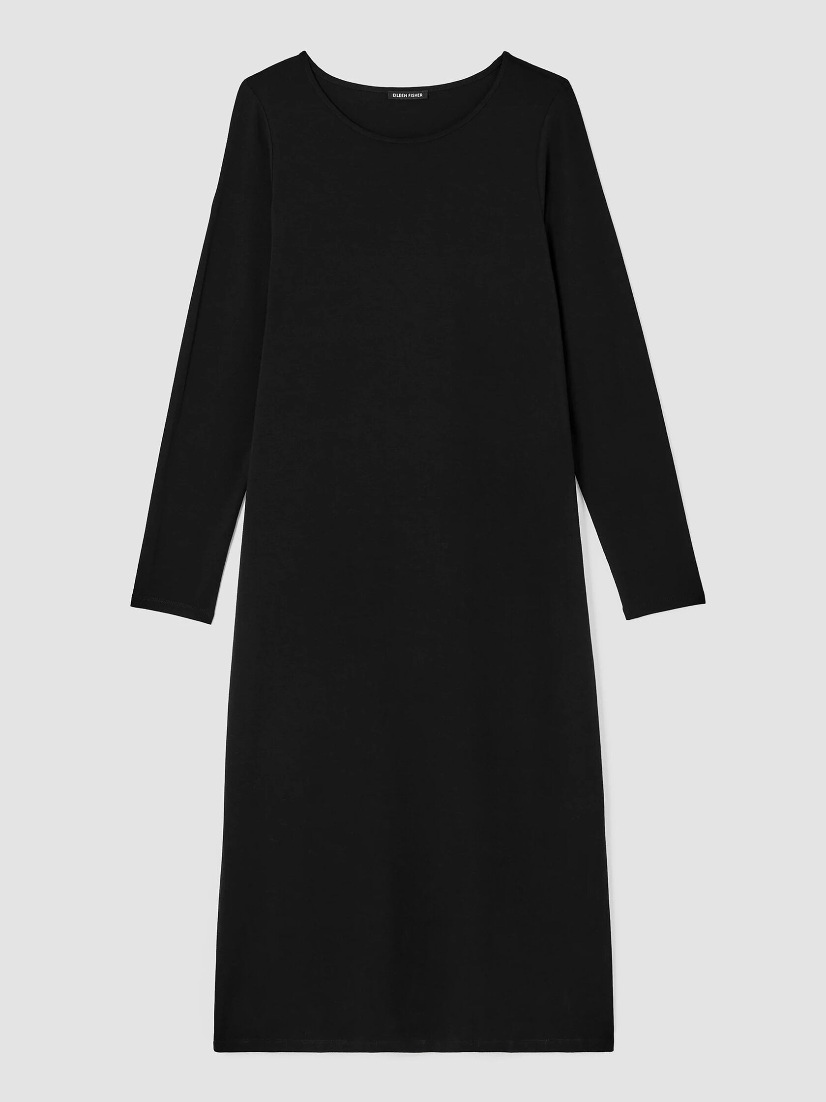 Stretch Jersey Knit Jewel Neck Dress