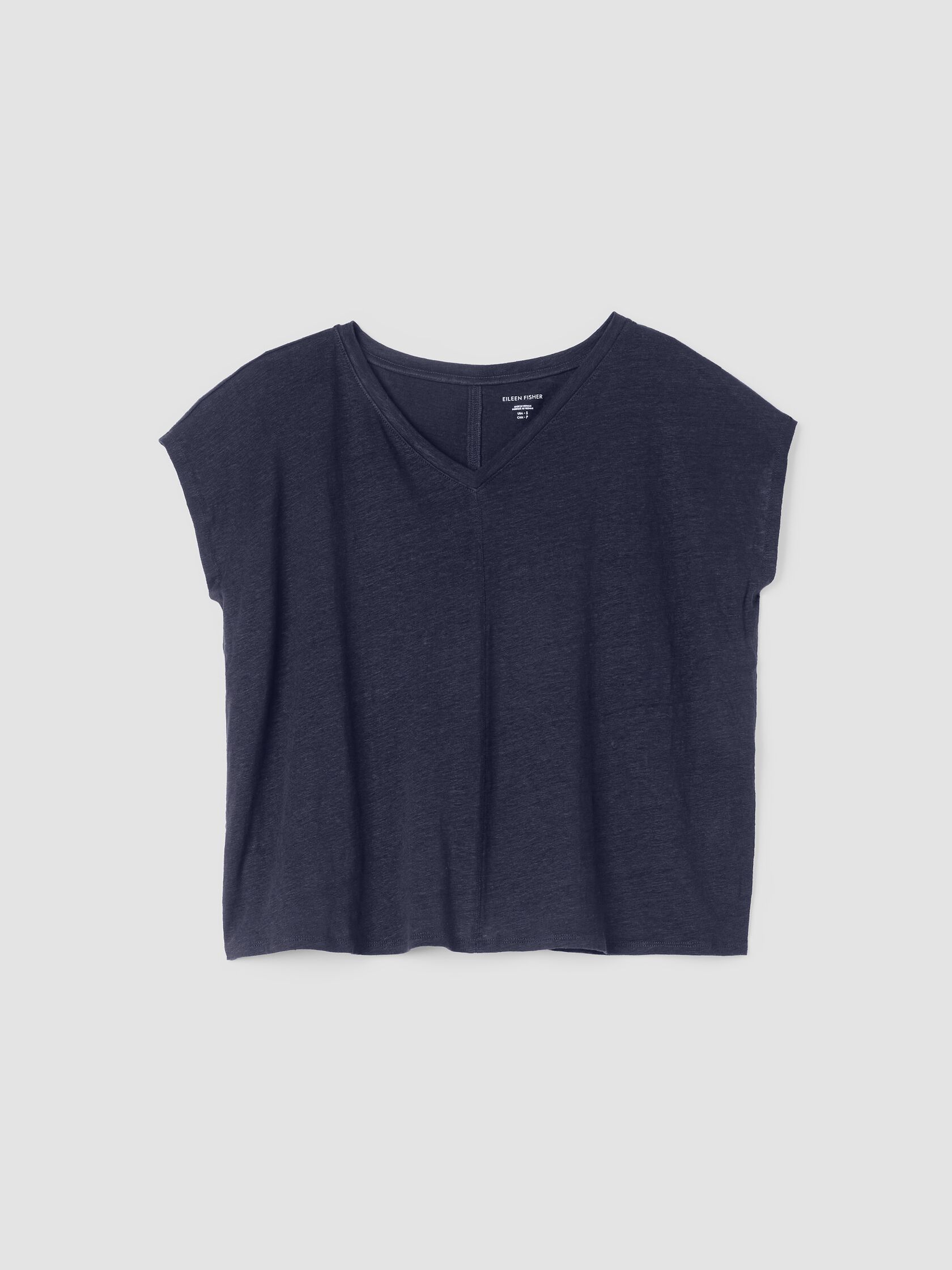 Organic Linen Jersey V-Neck Tee