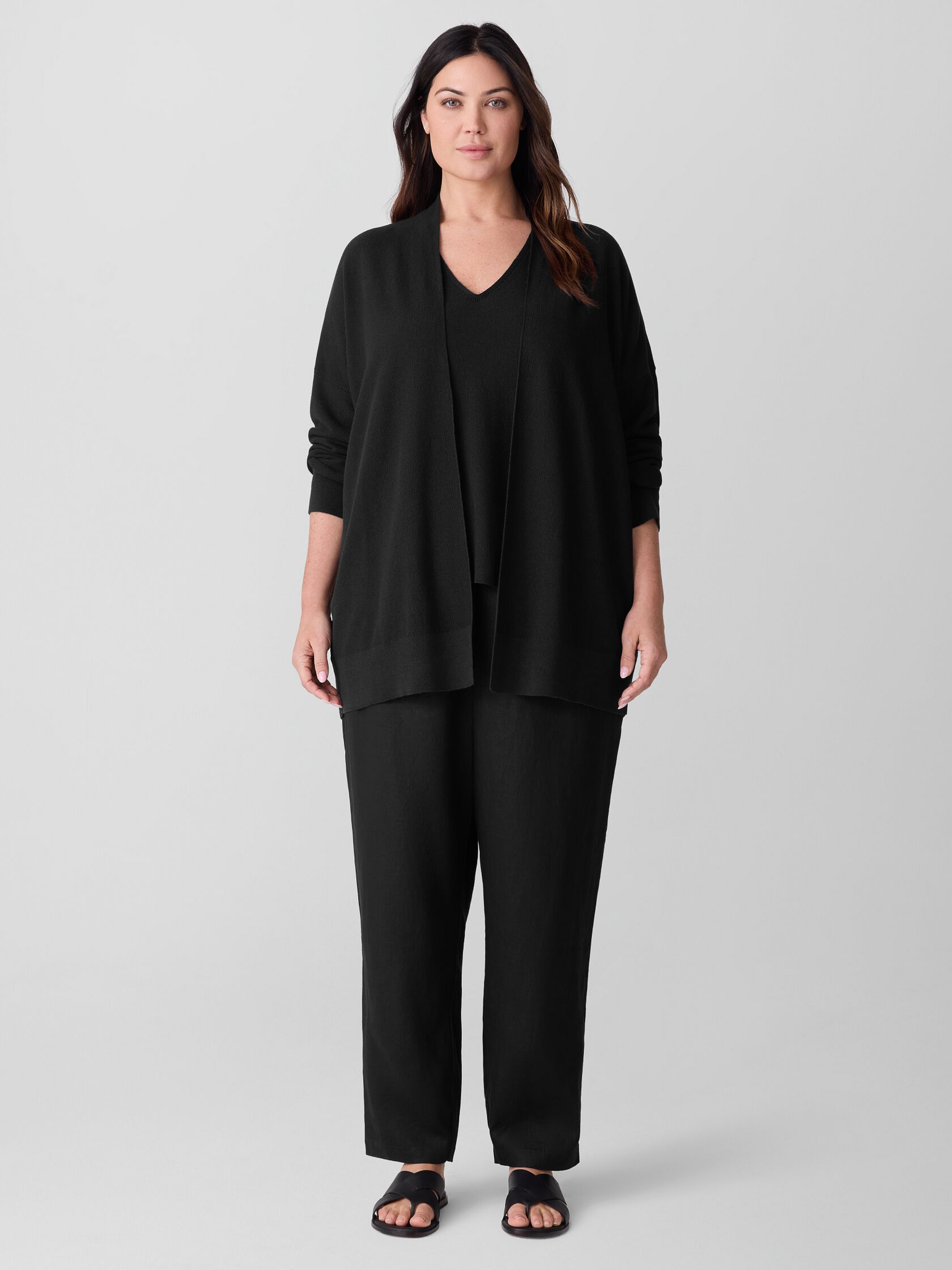 Organic Linen Cotton Long Cardigan