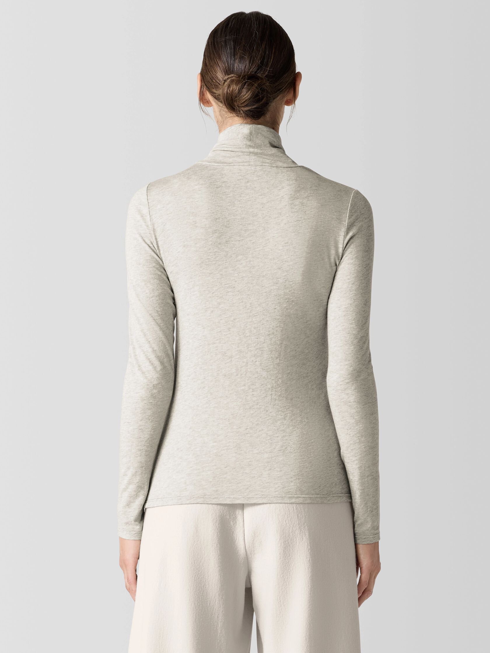 Sheer Knit Turtleneck Top