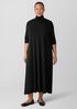 Stretch Jersey Knit Turtleneck Dress