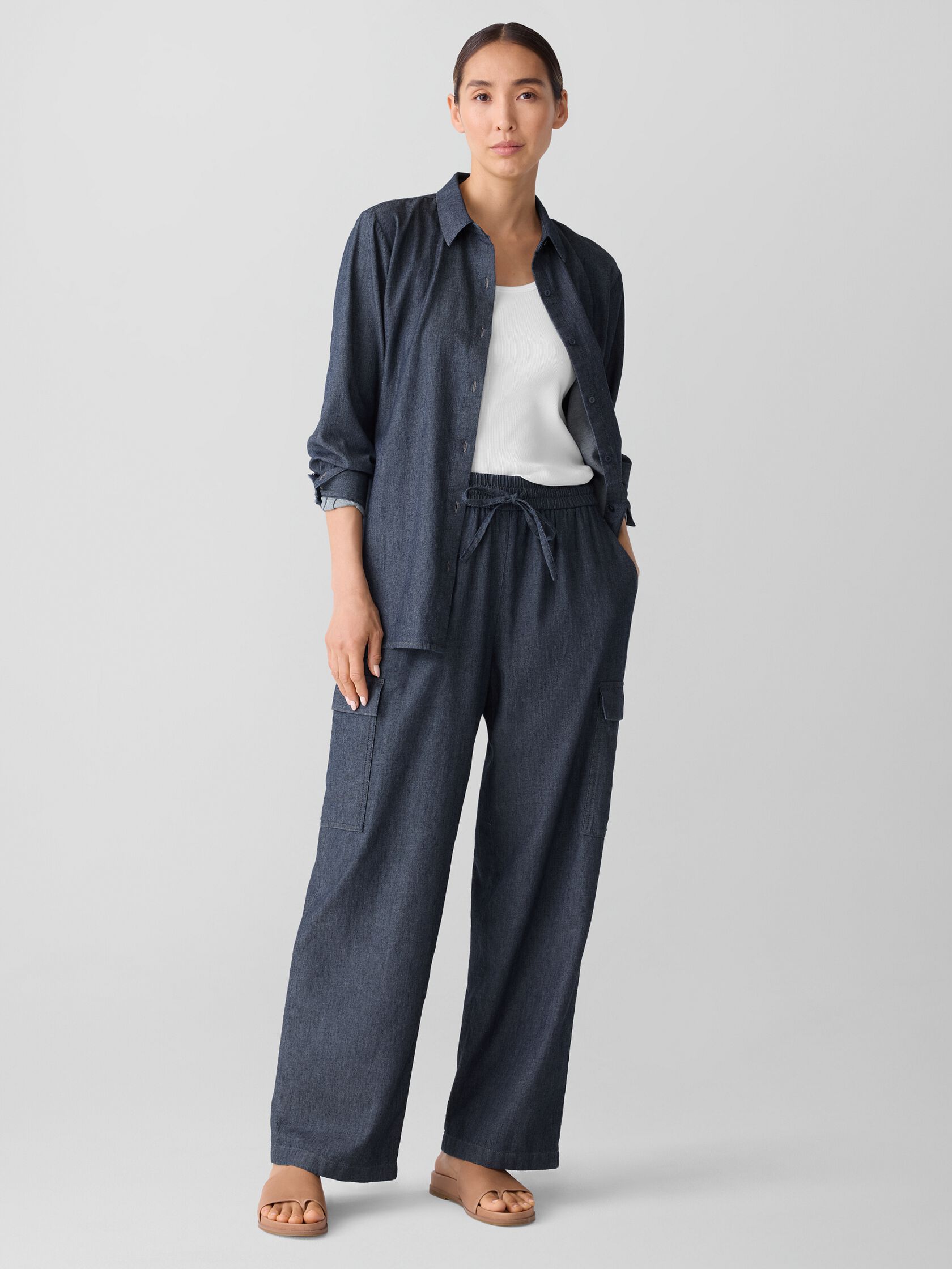 Airy Organic Cotton Twill Cargo Pant