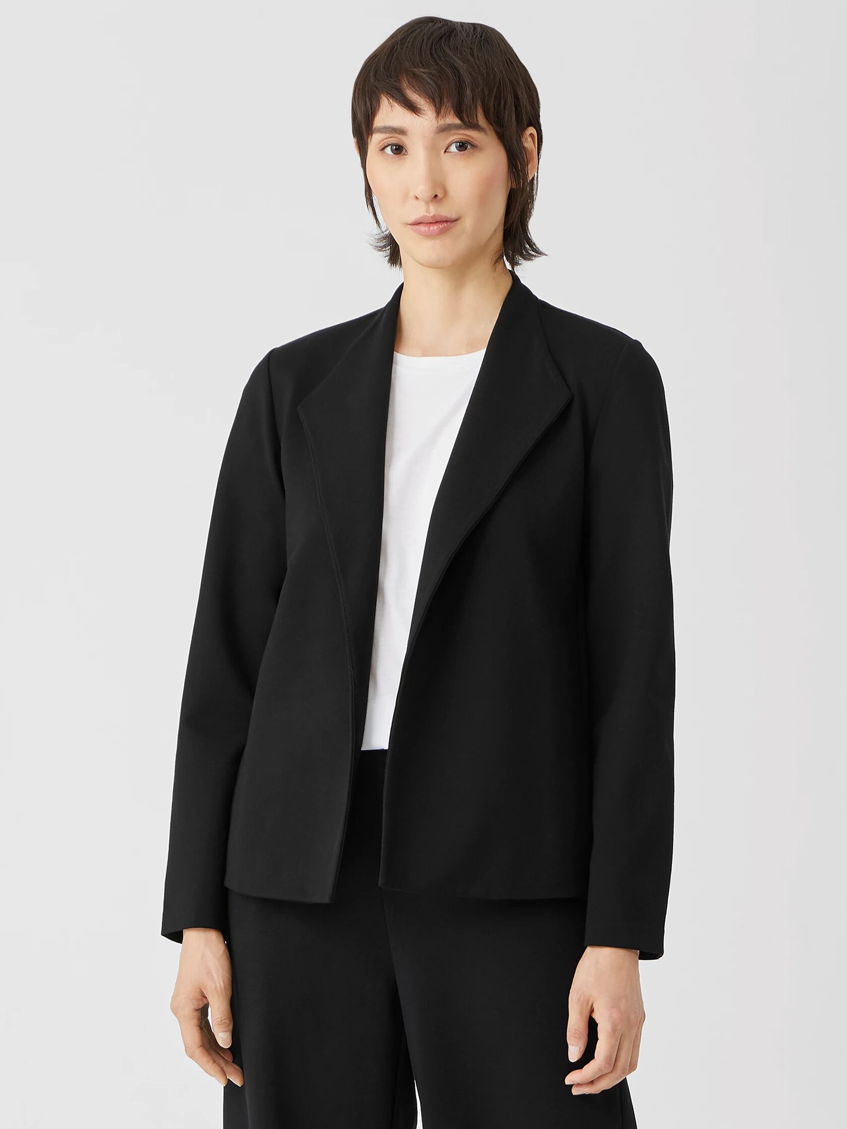 Washable Flex Ponte High Collar Jacket