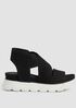 Chant Tumbled Leather Wedge Sandal