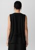 Washable Stretch Crepe Long Vest