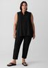 Silk Georgette Crepe Sleeveless Shirt