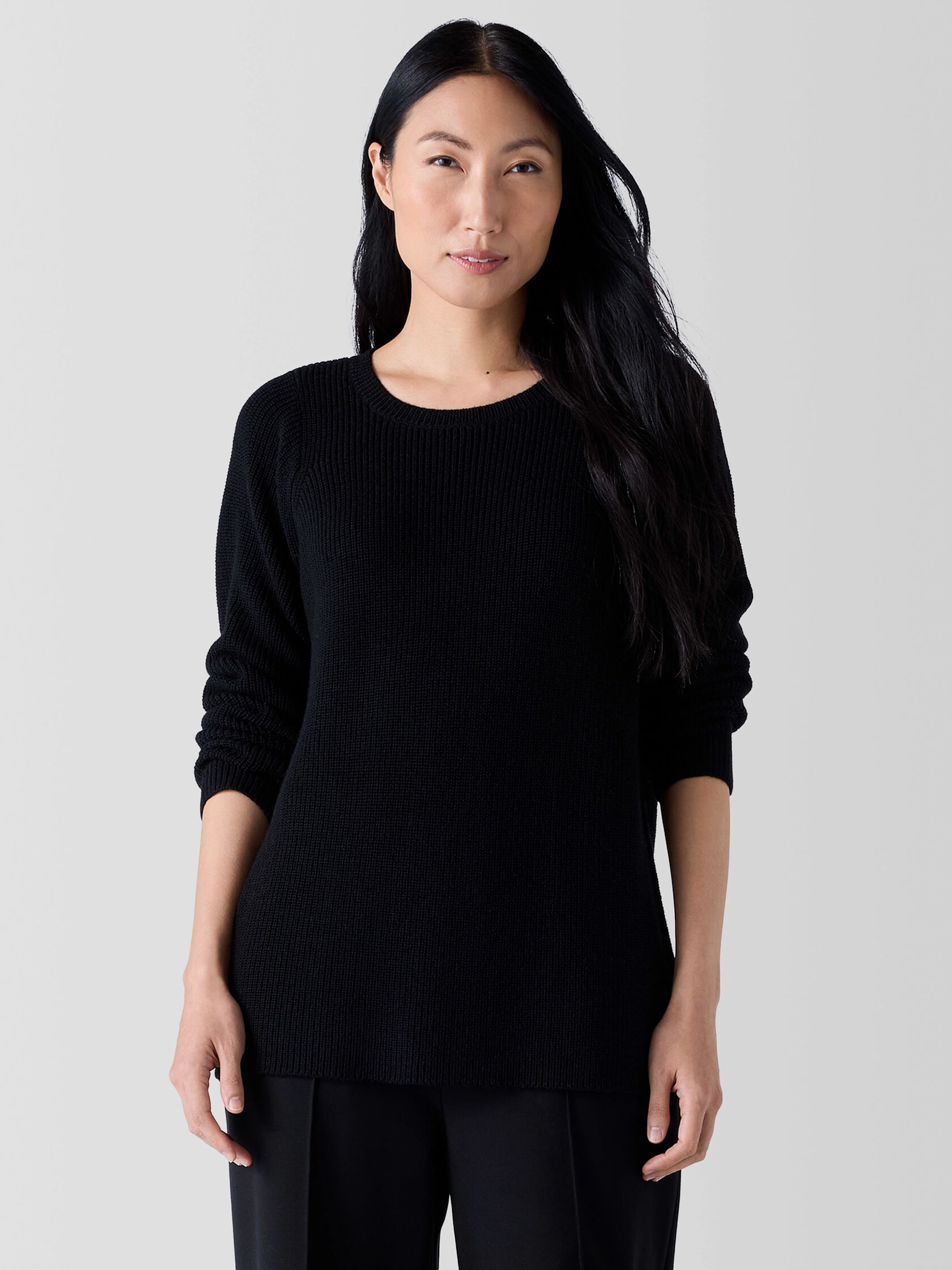 Merino Crew Neck Top in Regenerative Wool