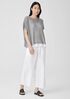 Organic Linen Délavé Bateau Neck Top