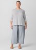 Organic Linen Cotton Slub Crew Neck Top