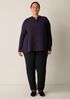 Silk Georgette Crepe Band Collar Top