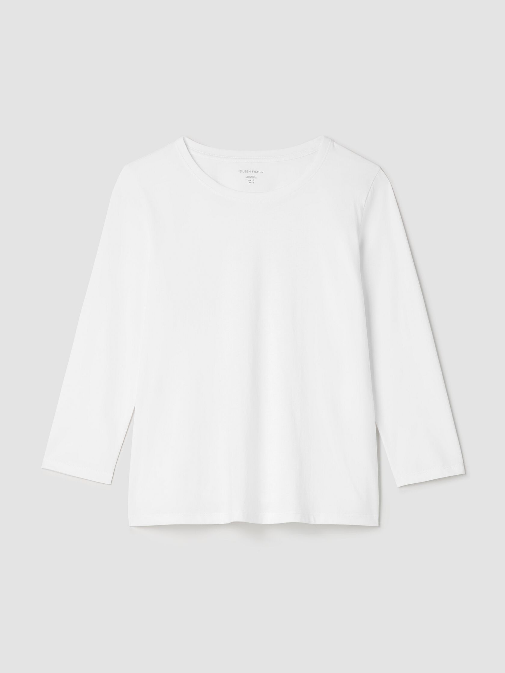 Organic Pima Cotton Jersey 3/4-Sleeve Tee