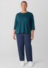 Organic Pima Cotton Jersey 3/4-Sleeve Tee