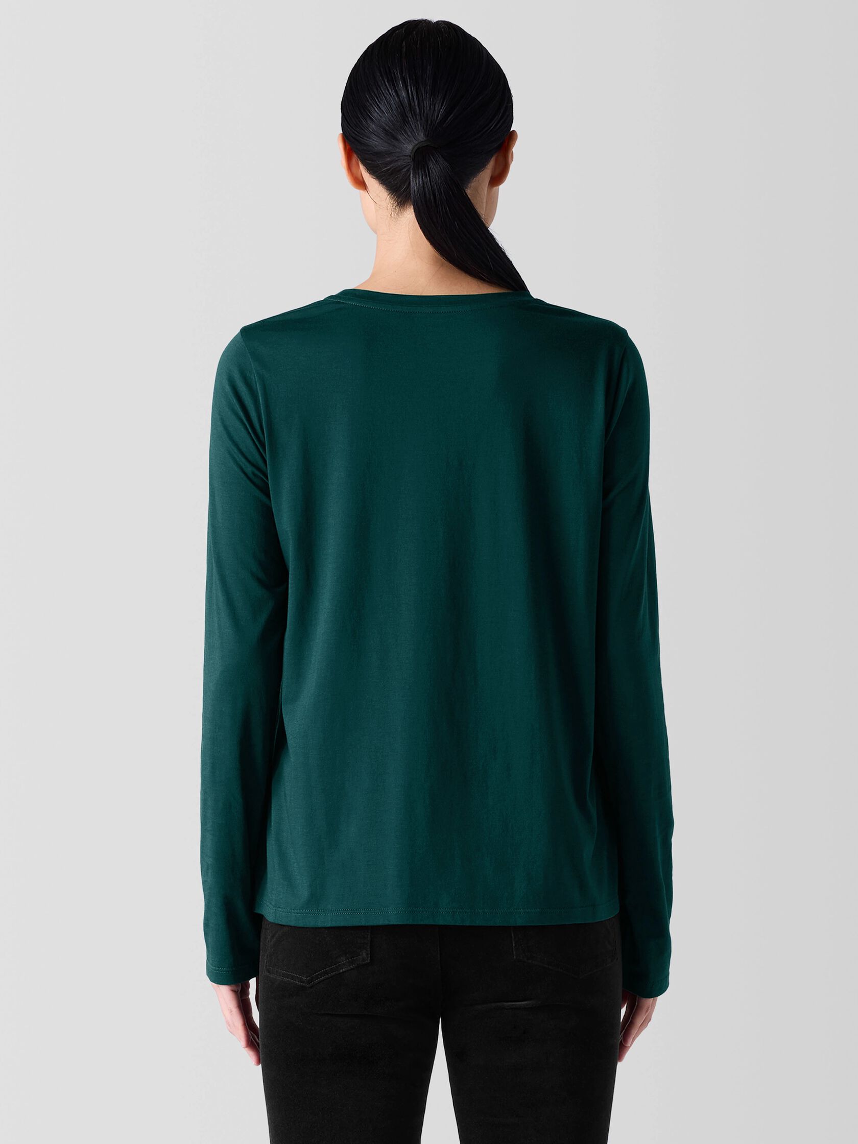 Organic Pima Cotton Jersey Long-Sleeve Tee